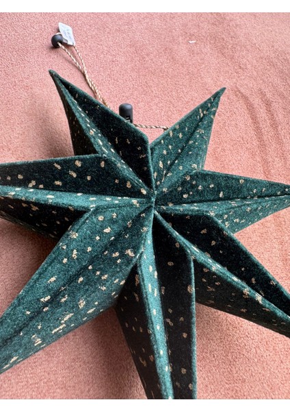 Yılbaşı Yeşil Kadife Yıldız