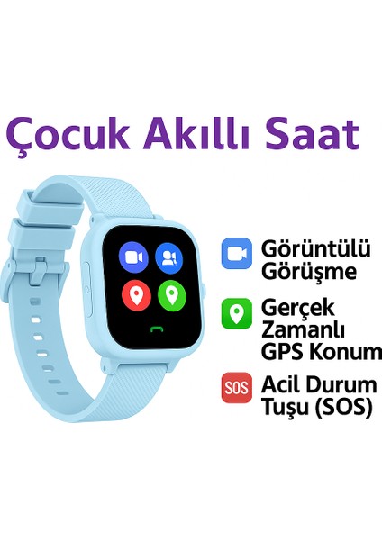 Sim Kartlı Gps'li Kameralı Görüntülü Görüşmeli Çocuk Güvenliği Için Akıllı Saat