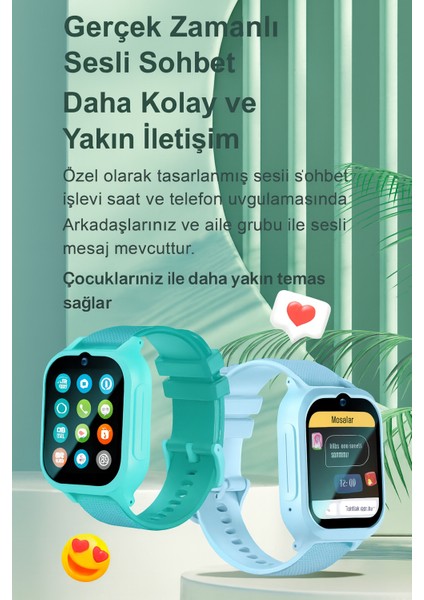 Sim Kartlı Gps'li Kameralı Görüntülü Görüşmeli Çocuk Güvenliği Için Akıllı Saat modelleri