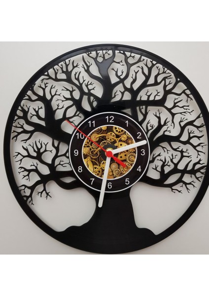 Duvar Saati Hayat Agacı Temalı
