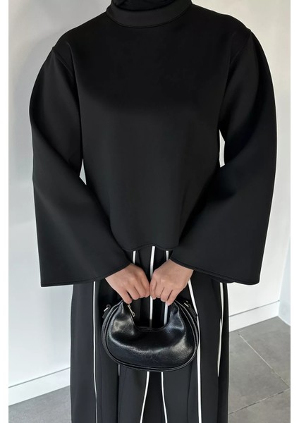 Sırt Fermuarlı Bluz Şerit Desenli Bel Lastiklli Etek Tesettür Ikili Takım P-00018876 fiyatları