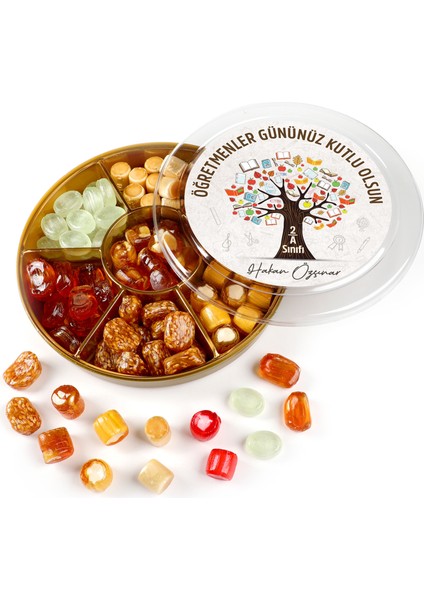 Isimli Öğretmenler Günü Hediyesi El Yapımı Karışık Akide Şekeri 400G Ağaç fırsatları