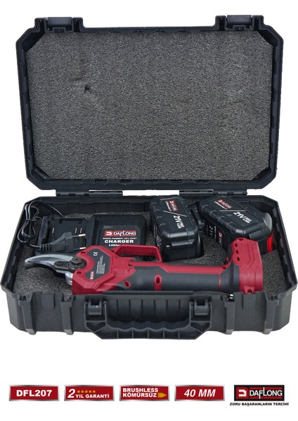 10 Pilli Kızaklı 2.1m Uzatma Kollu Bakır Sargı Yedek Bıçaklı 40MM Dijital Bağ Makası DFL-207 fırsatları