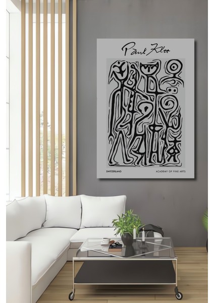 Dekoratif Ahşap Dikdörtgen Tablo Paul Klee Sanatı