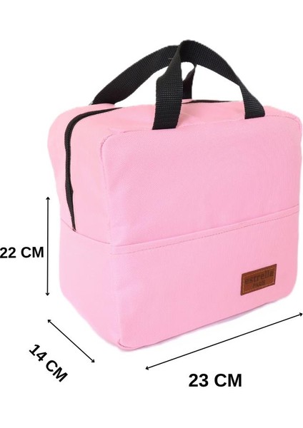 Mila Yemek Taşıma Çantası Isı Yalıtımlı Termal Çanta Beslenme Çantası Kamp Açık Pembe fırsatları