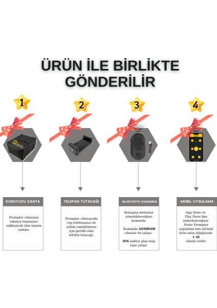 Pratic Teleprompter Hafif Tasarım ile YouTuber'lar İçin Uygun 20x20 cm Ekran fiyatları