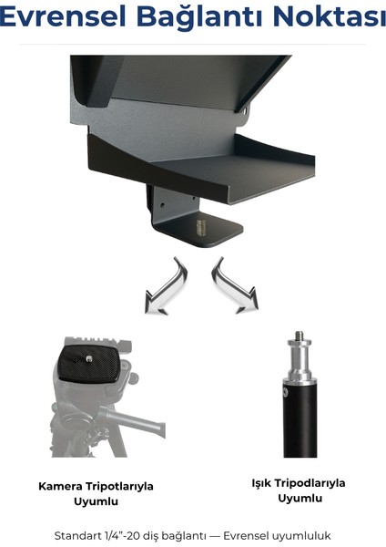 Pratic Teleprompter Hafif Tasarım ile YouTuber'lar İçin Uygun 20x20 cm Ekran fırsatları