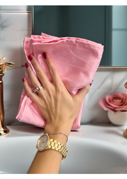 Aliva's Premium Mikrofiber Sihirli Temizlik Bezi- Genel Temizlik Bezi 40X60 cm - Pembe Renk indirimleri