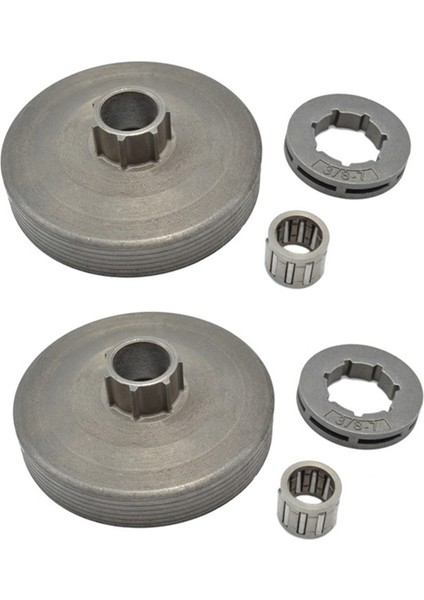 2x Zincir Testere 3/8-7t Jant Fincan 45CC 52CC 58CC Benzinli Motor Parçaları Için Testere Debriyaj Tamburlu (Yurt Dışından)