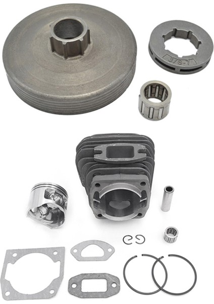 1 Set Zincir Testere 3/8-7t Jant Zincir Dişli ve 1 Set 45MM Testere Silindirli Piston Iğne Kafes Conta Kiti (Yurt Dışından)
