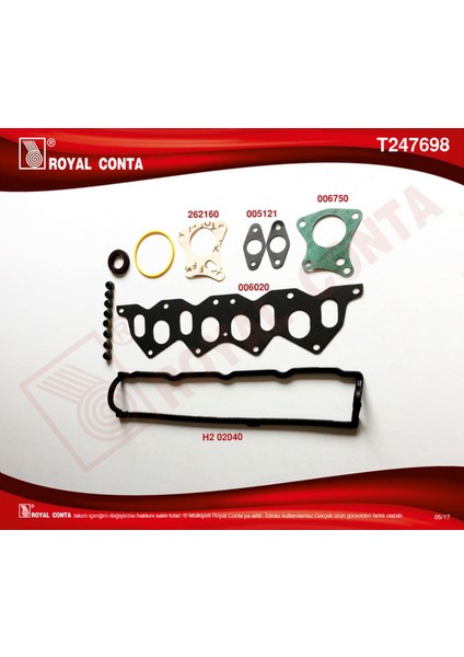 Mtxdpn Motor Üst Takim Conta Skt Keçeli KNG-EXP-CLIO-MGN-R19 F8Q