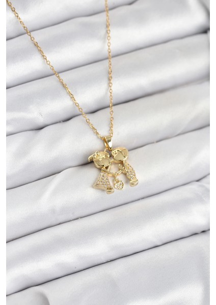 316L Çelik Zincir Gold Renk Erkek Kız Model Kadın Kolye