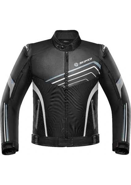 JK153 Siyah Deri 4 Mevsim Motosiklet Montu modelleri