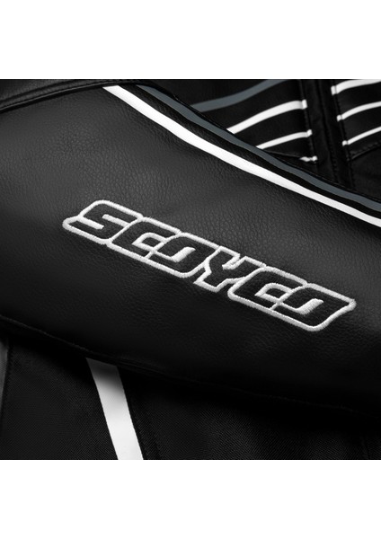 JK153 Siyah Deri 4 Mevsim Motosiklet Montu