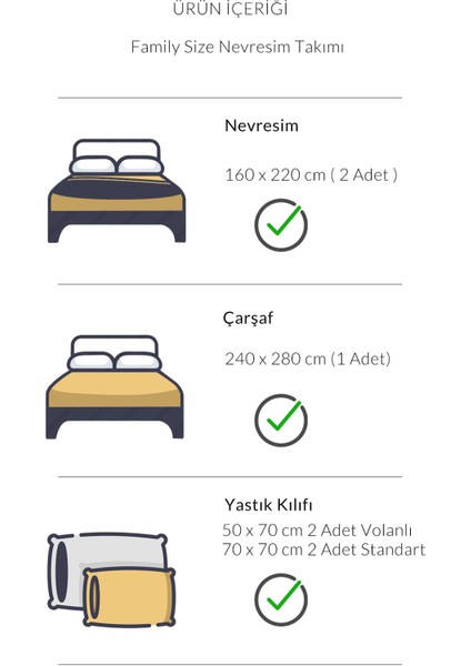 250 Tc Bambu Karışımlı Pamuk Saten Nevresim Takımı – Family Size - Sorisso fiyatları