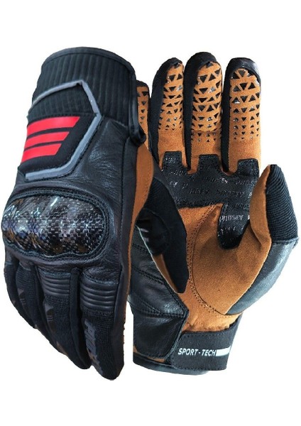 Motosiklet Eldiveni Carbon Fiber Full Koruma Deri Leather Motorcu Eldiven Siyah fiyatları