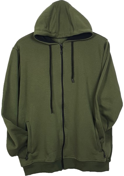 Büyük Beden Kapüşonlu Fermuarlı Kışlık Sweatshirt modelleri