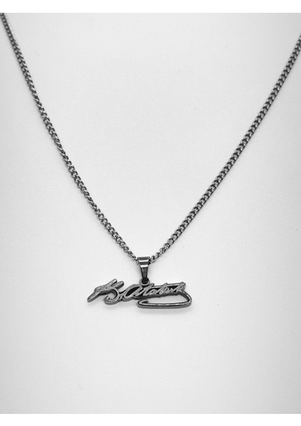 Erkek Atatürk Imza Çelik Kolye