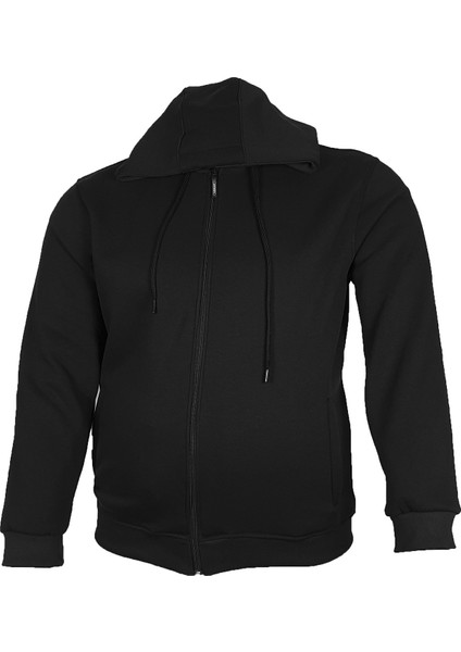 Büyük Beden Kapüşonlu Fermuarlı Kışlık Sweatshirt modelleri