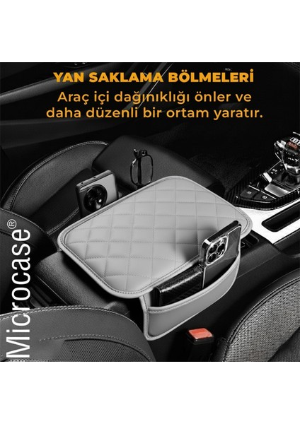 Araç Merkezi Konsol Kapağı Capitone Deri Araç Kol Dayama Yastığı Depolama Cepli - AL5395 modelleri