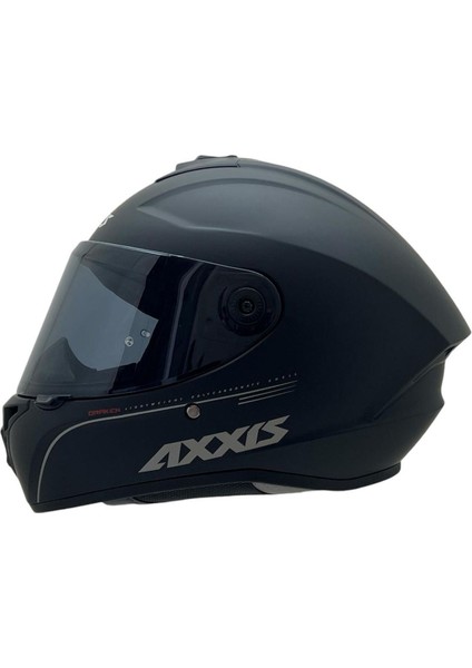 Draken S Solid Mat Siyah Desenli Motosiklet Kaskı Çift Vizörlü