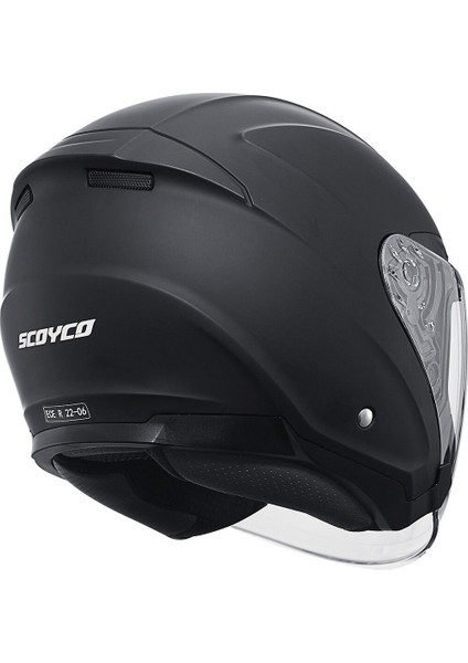 Motosiklet Yarım Açık Kask Güneş Vizörlü Motor Kask Mat Black modelleri