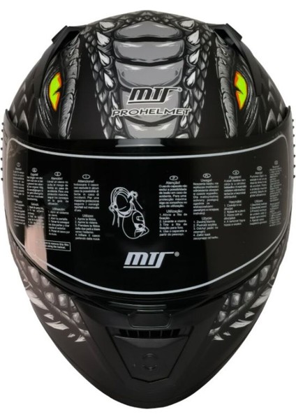 Motosiklet Kaskı Ecer 22.R06 Sertifikalı Double Vizör Full Face Kask Draglax Grey