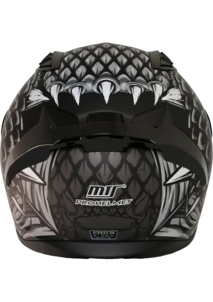 Motosiklet Kaskı Ecer 22.R06 Sertifikalı Double Vizör Full Face Kask Draglax Grey fiyatları