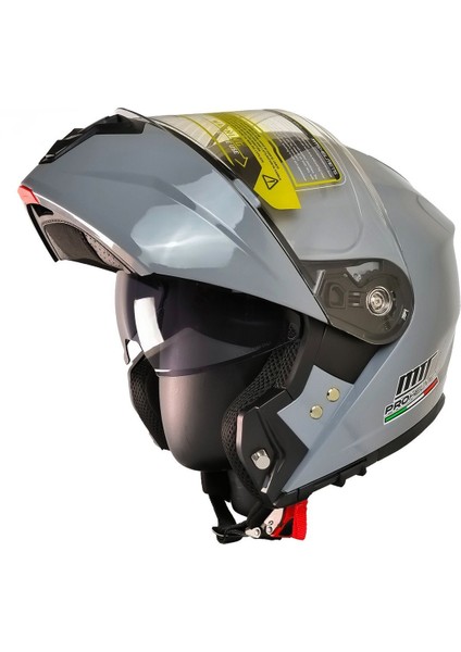 Motosiklet Çene Açılır Kask Güneş Vizörlü Ece 22.06 Sertifikalı New Motor Kaskı V2 Gri fiyatları