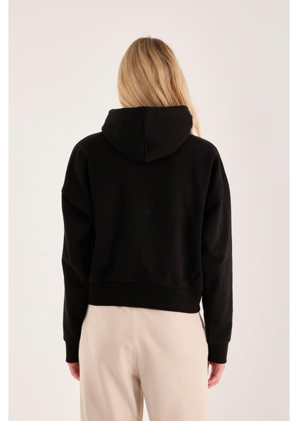 %100 Pamuk Kapüşonlu Fermuarlı Kadın Sweatshirt fiyatları