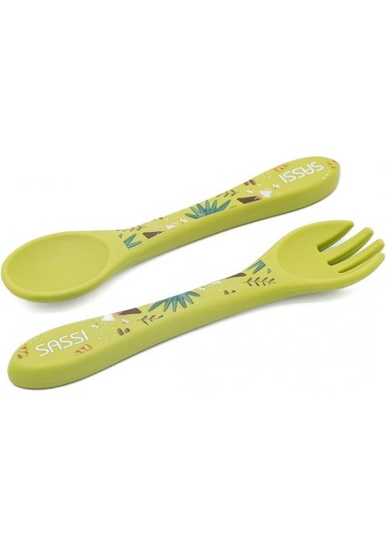 Silikon Çatal Kaşık Takımı - Güçlü Dinozor fiyatları