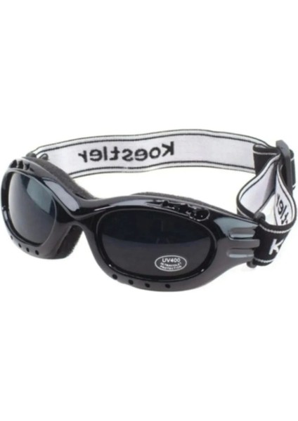 Motosiklet ve Bisiklet Yarım Kask Retro Gözlüklü Chopper Cruiser Kaskı Parlak Black modelleri