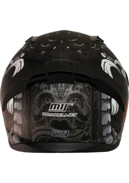 Motosiklet Kaskı Ecer 22.R06 Sertifikalı Double Vizör Full Face Kask Myth Grey fiyatları