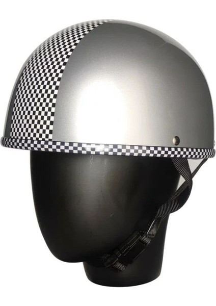 Motosiklet ve Bisiklet Yarım Chopper Model Kask Abs Matreıal Kask Grey