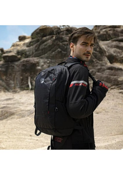 Motosiklet ve Bisiklet Sırt Çantası Körüklü Model Laptop Bölmeli Motor Çanta