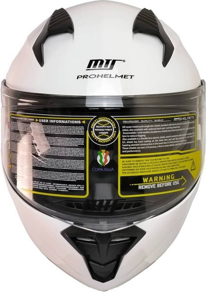 Motosiklet Çene Açılır Kask Güneş Vizörlü Ece 22.06 Sertifikalı New Motor Kaskı V2 Whıte