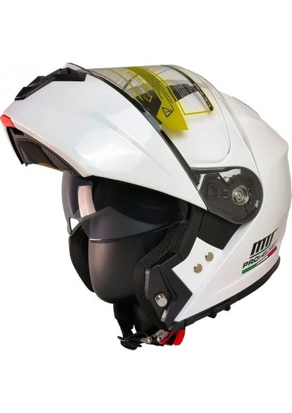 Motosiklet Çene Açılır Kask Güneş Vizörlü Ece 22.06 Sertifikalı New Motor Kaskı V2 Whıte fiyatları