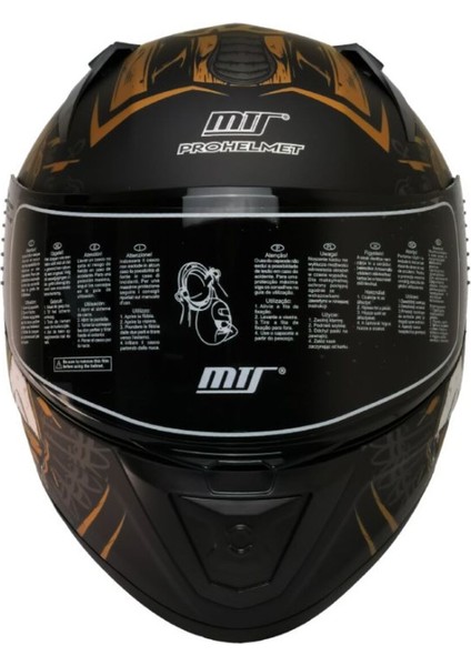 Motosiklet Kadın Kaskı Ecer 22.R06 Sertifikalı Double Vizör Full Face Kask Anubis