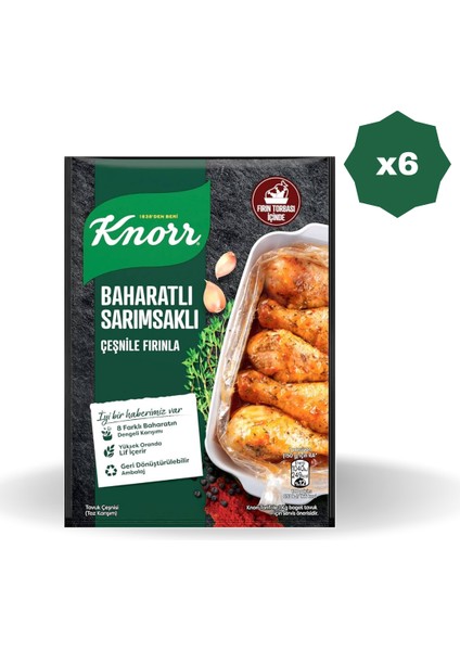 Tavuk Çeşnisi Baharatlı - Sarımsaklı 34 gr - (6 Adet)