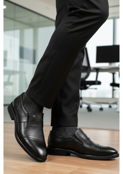 Siyah Floter Hakiki Deri Erkek Klasik Ayakkabı modelleri