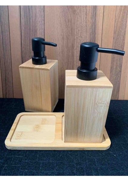 Kamptek Ahşap Atölyesinden Bambu Sıvı Sabunluk 2'li Set Banyo Mutfak fiyatları