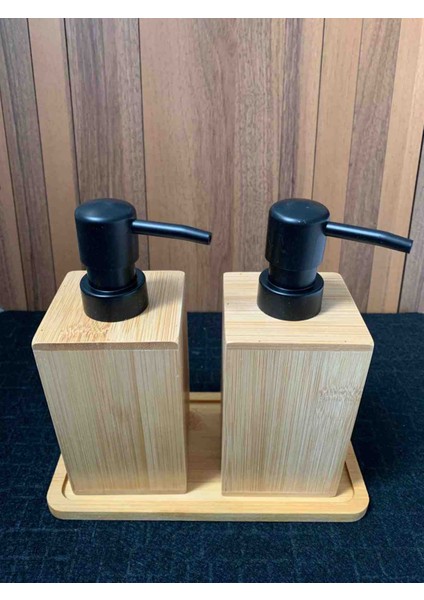 Kamptek Ahşap Atölyesinden Bambu Sıvı Sabunluk 2'li Set Banyo Mutfak fırsatları