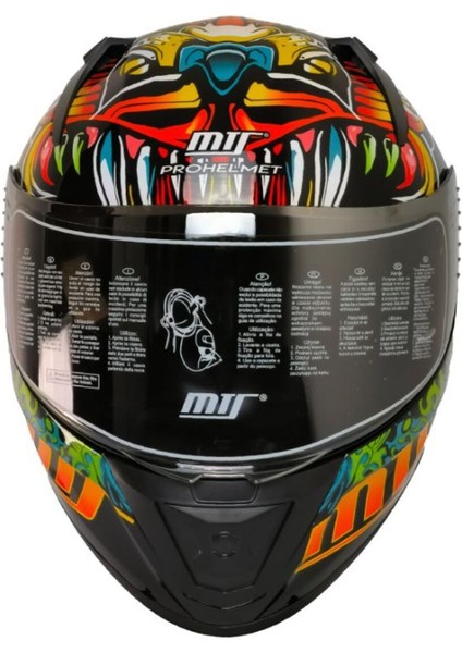 Motosiklet Kaskı Ecer 22.R06 Sertifikalı Double Vizör Full Face Kask Azure