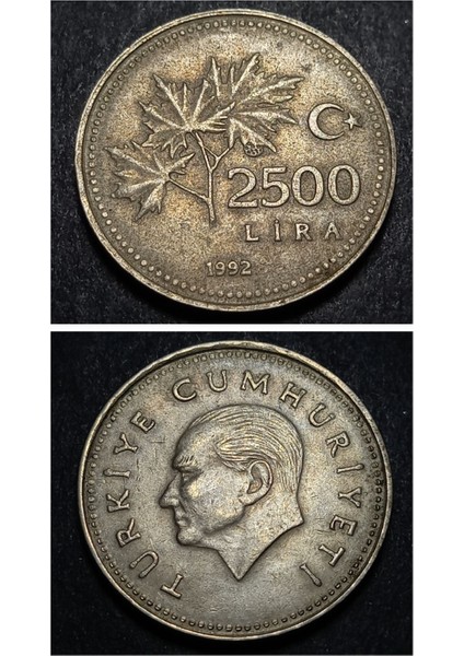 3996368F3C96848C2E 1992 2500LIRA Çt Eski Madeni Para