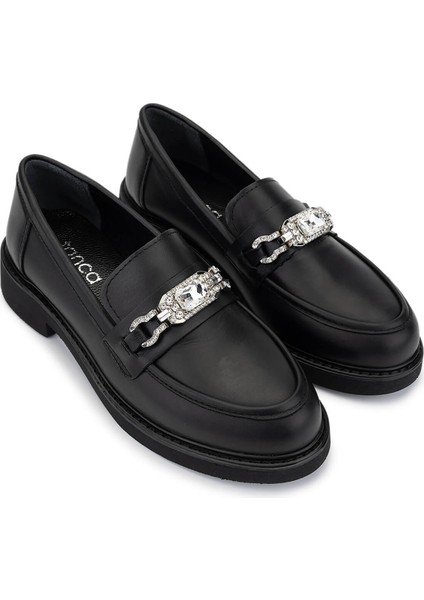 Kadın Hakiki Deri Siyah Loafer Ayakkabı 817 9879 Bn Ayk SK25-26 Sıyah Dr fiyatları