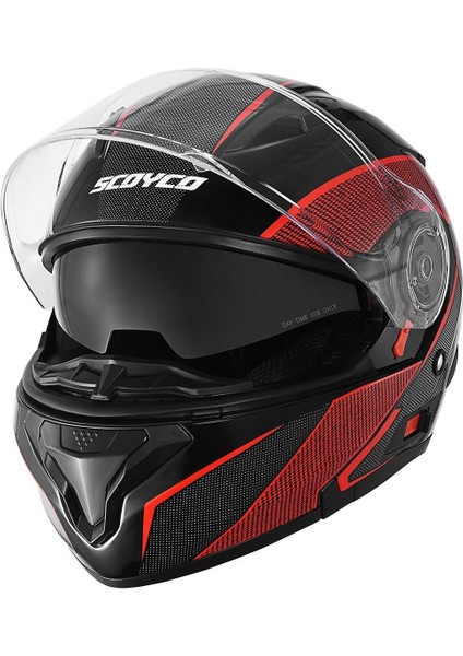 Motosiklet Çene Açılır Kask Güneş Vizörlü Ce Motor Kaskı Breaker