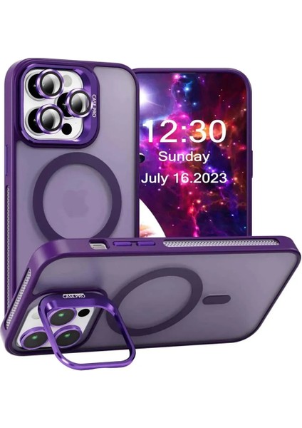 iPhone 14 Pro Max Kılıf Armor Seri Magsafe Uyumlu Stand Özellikli Kamera Lensli Kapak