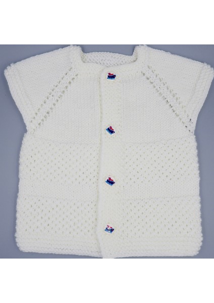 Beyaz Petek El Örgüsü Bebek Yelek-Patik Takım fiyatları
