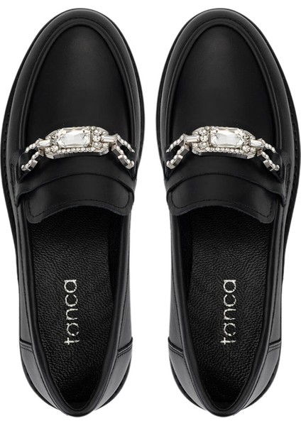 Kadın Hakiki Deri Siyah Loafer Ayakkabı 817 9879 Bn Ayk SK25-26 Sıyah Dr indirimleri