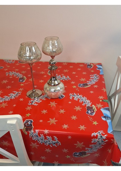 Yeni Yıl Desenli Elyaflı Pvc Masa Örtüsü – Silinebilir ve Su Geçirmez Muşamba modelleri
